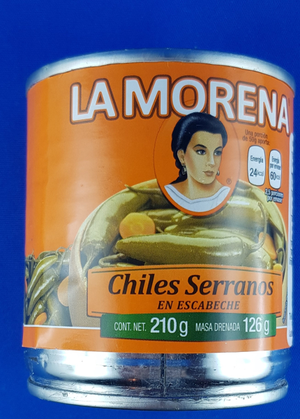 LA MORENA, CHILES SERRANO EN ESCABECHE 210 G